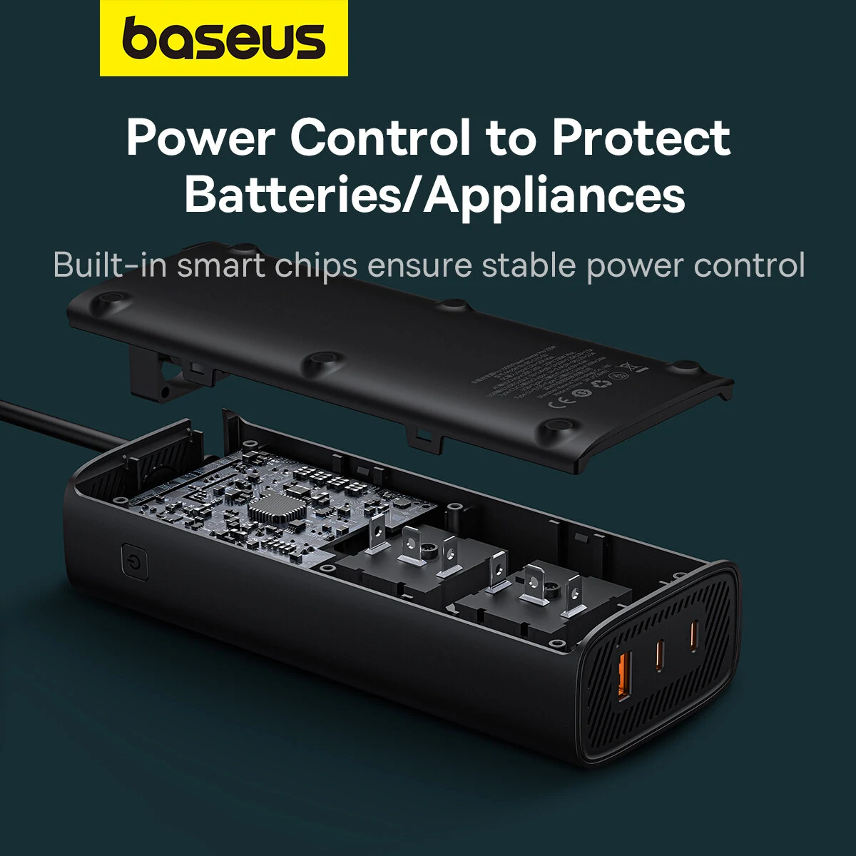 (image for) Baseus 150W Car Inverter USB Type C 30W DC12V to AC 220V 110V Auto Power Inversor Fast Charger For Car Power Adapter