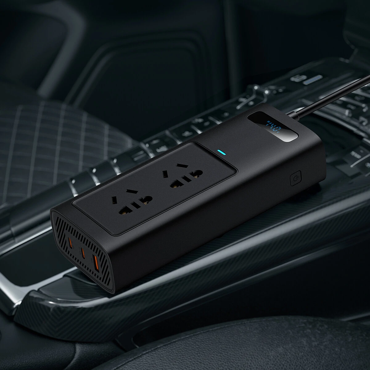 (image for) Baseus 150W Car Inverter USB Type C 30W DC12V to AC 220V 110V Auto Power Inversor Fast Charger For Car Power Adapter