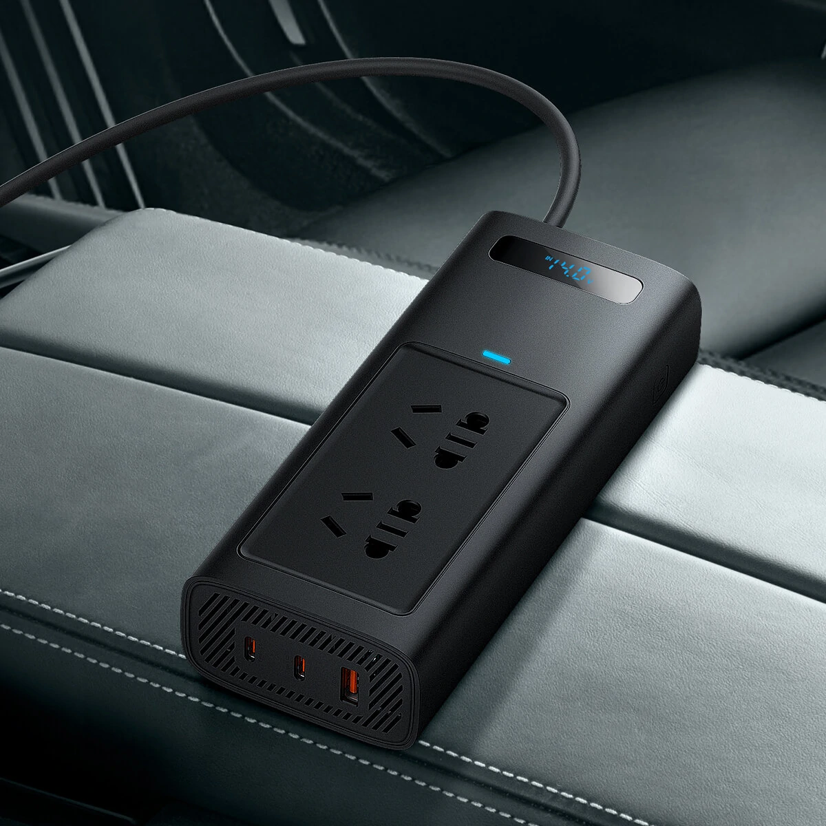 (image for) Baseus 150W Car Inverter USB Type C 30W DC12V to AC 220V 110V Auto Power Inversor Fast Charger For Car Power Adapter