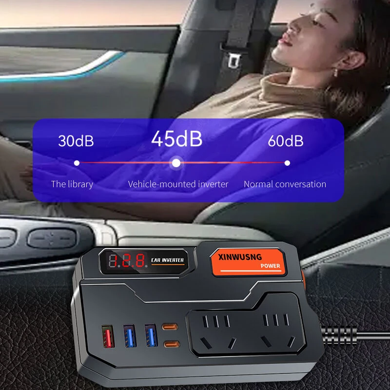 (image for) Car Inverter 12V 24V To 220V Car Booster Charging Truck Household Socket Power Conversion Multi-function Vehicle Inverter Charger
