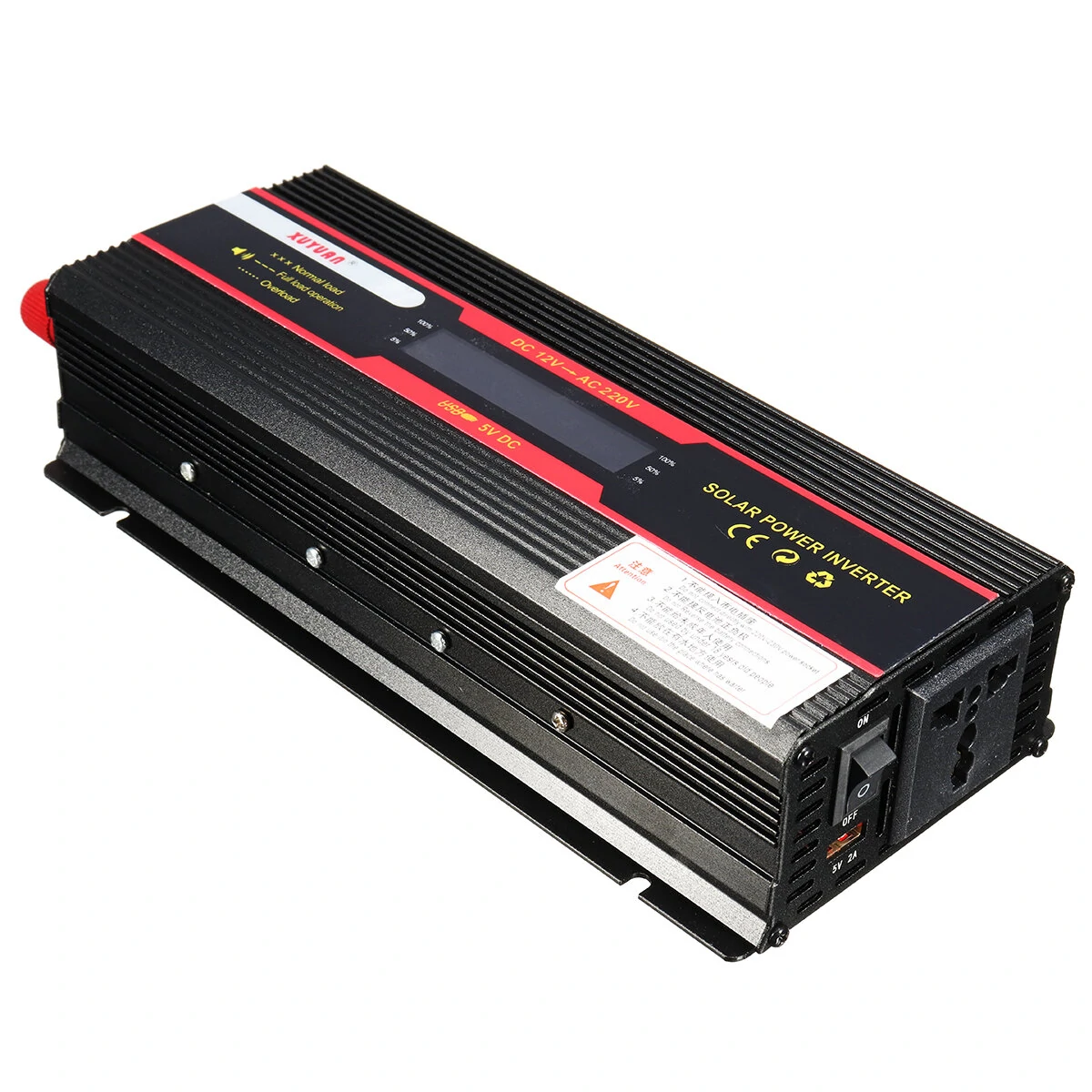 (image for) Xuyuan Dual Voltage Inverter with LCD Display Dual Power Inverter Convert 12V/24V to 220V with Modified Sine Wave for Car Use